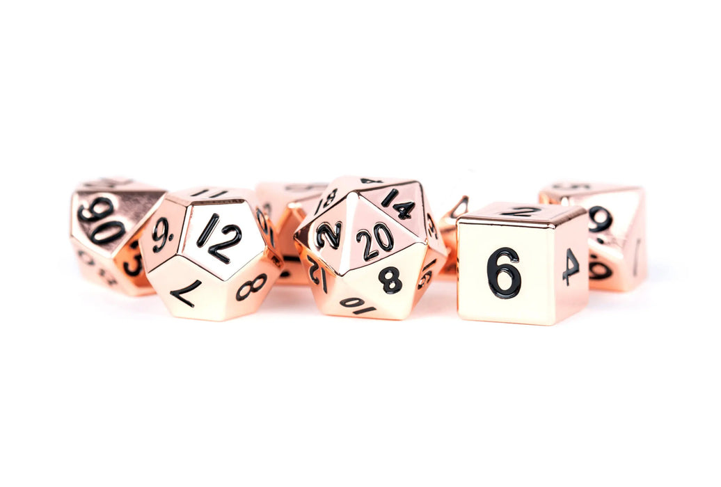 METAL 7 DICE SET COPPER 16MM