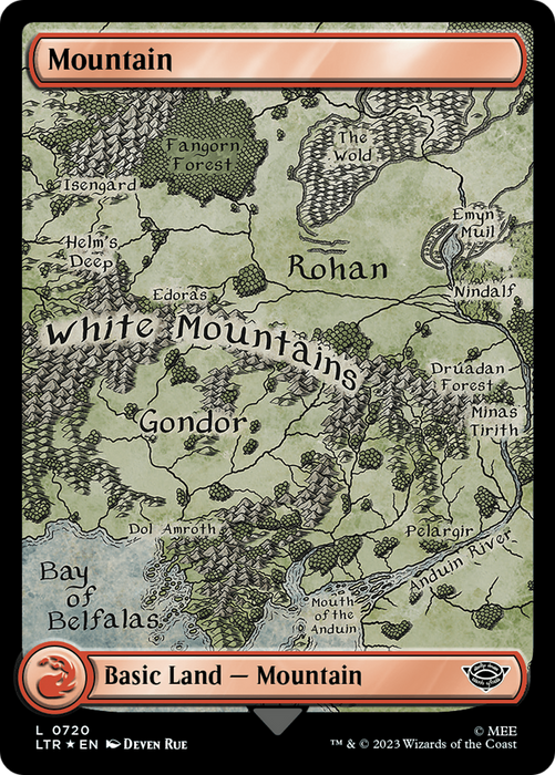 Mountain (720) (Surge Foil) [The Lord of the Rings: Tales of Middle-Earth]