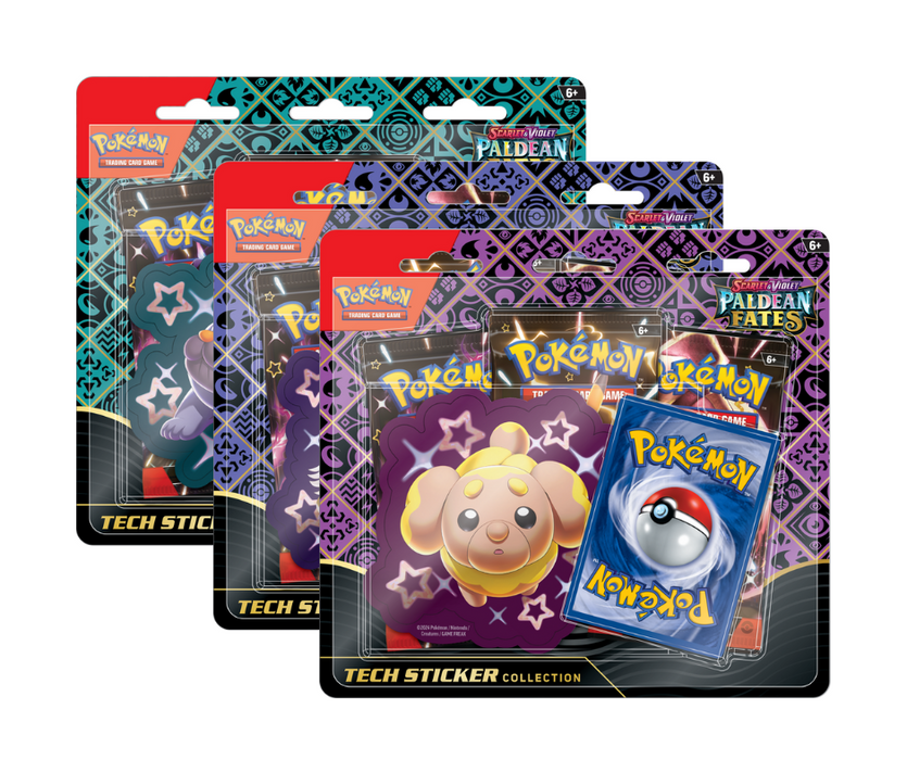 Pokemon SV4.5 Paldean Fates Tech Sticker Collection Set of 3