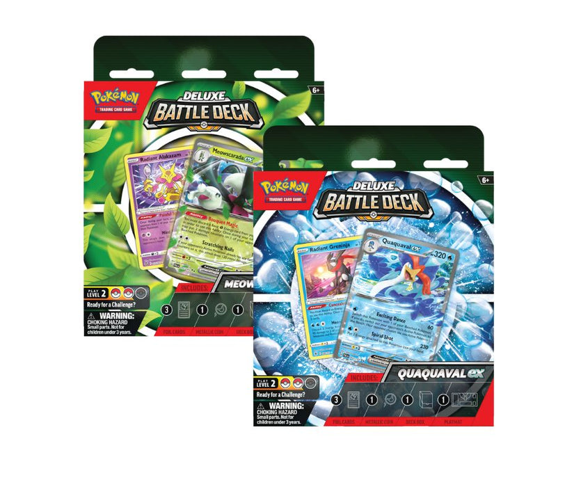 POKEMON DELUXE BATTLE DECKS MEOWSCARADA/QUAQUAVAL SET OF 2