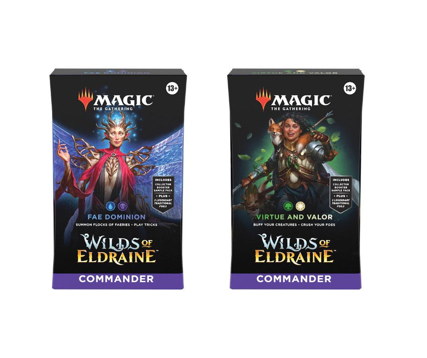 MTG WILDS OF ELDRAINE COMMANDER SET OF 2