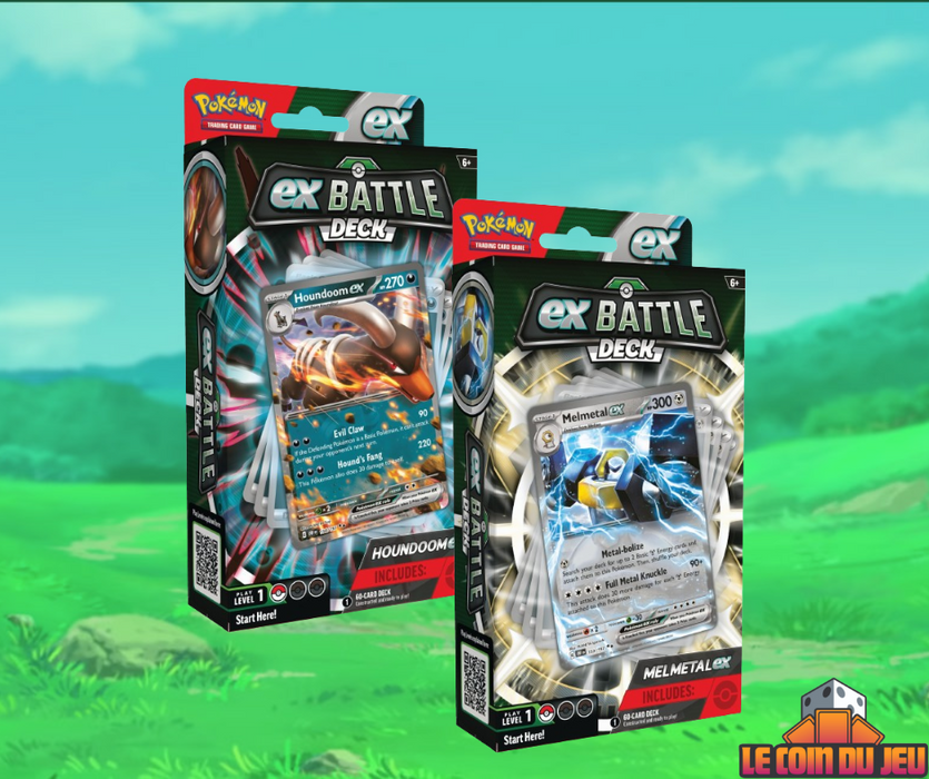 POKEMON BATTLE DECKS HOUNDOOM/MELMETAL EX ENSEMBLE DE 2 (FRENCH)