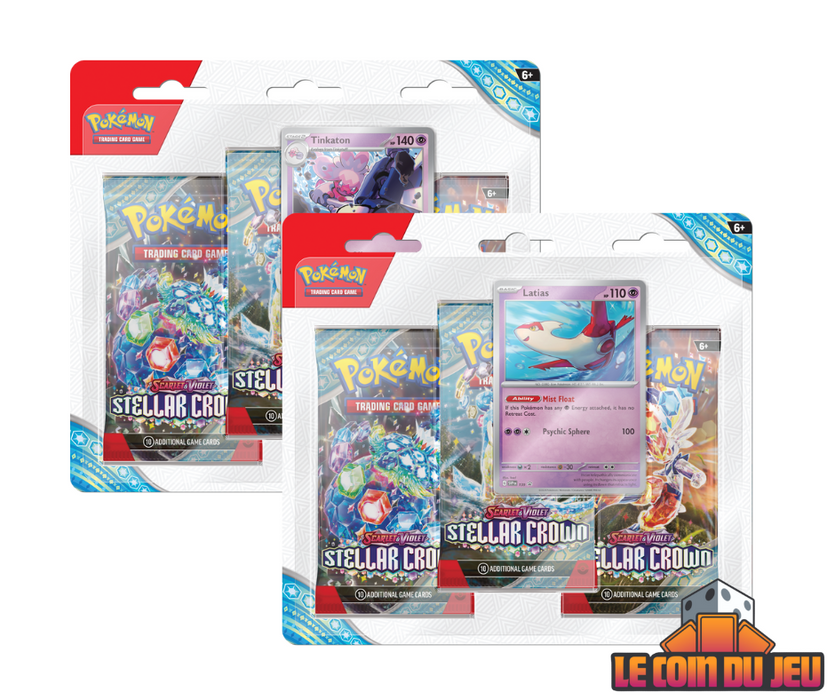 Pokemon SV7 Stellar Crown 3PK Blister Set of 2 (2024-09-09)