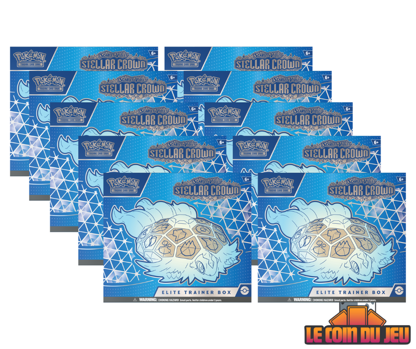 Pokemon SV7 Stellar Crown Elite Trainer Box Case of 10