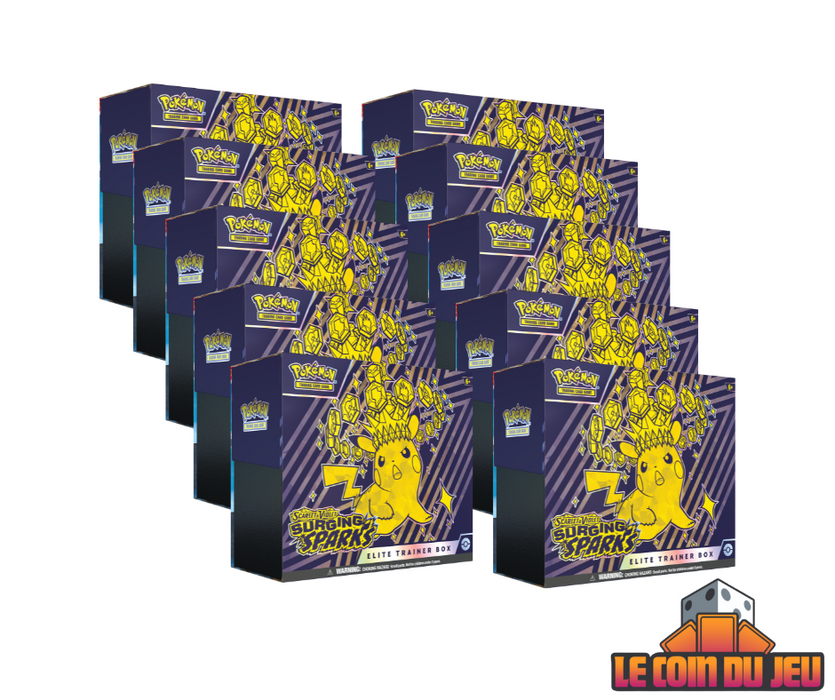 Pokemon SV8 Surging Sparks Elite Trainer Box Case of 10 (2024-11-04)