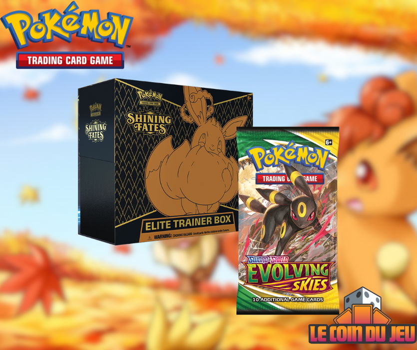 Pokemon Shining Fates Elite Trainer Box + Evolving Skies Booster Pack