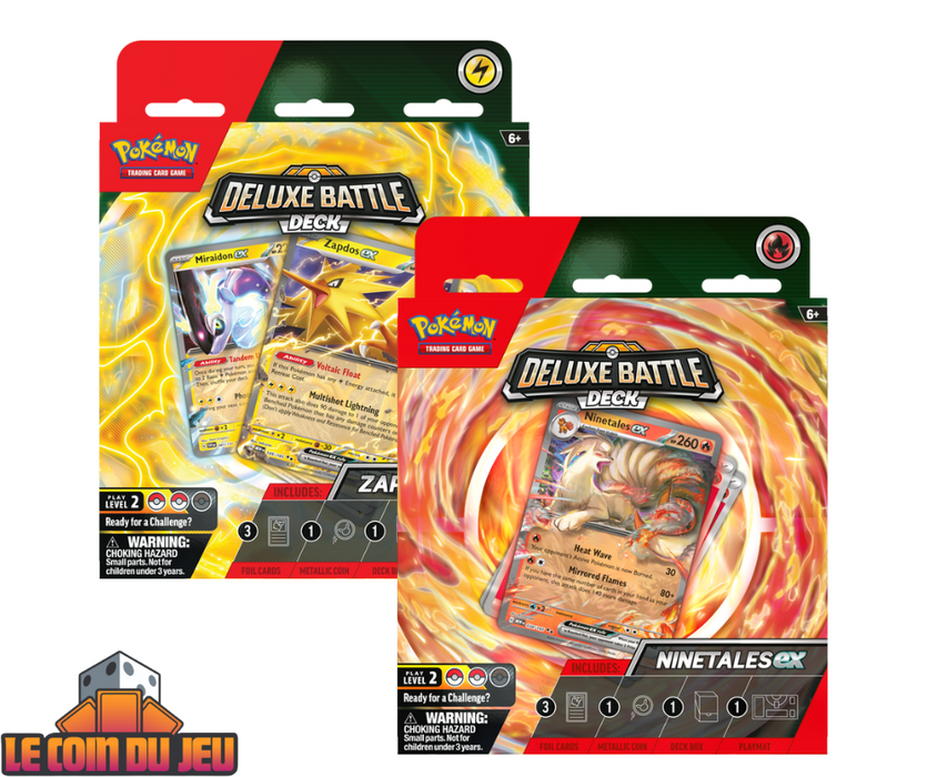 Pokemon Deluxe Battle Deck Ninetales/Zapdos EX SET OF 2