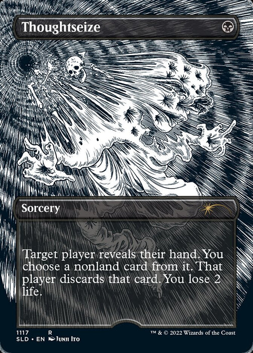 Thoughtseize (Borderless Etched Foil) [Secret Lair Drop Series]