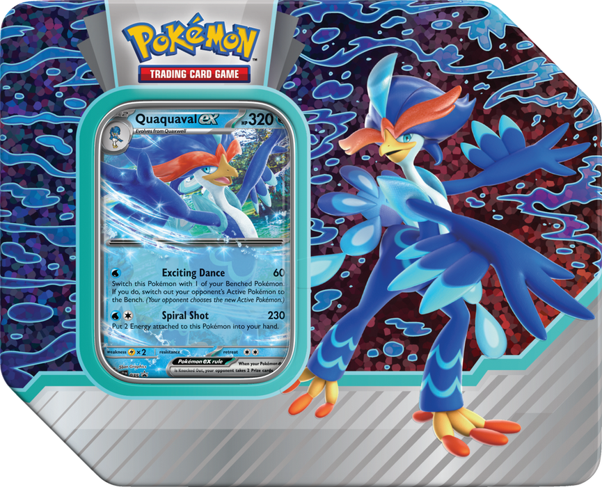 Pokemon Paldea Partners Tin Quaquaval EX