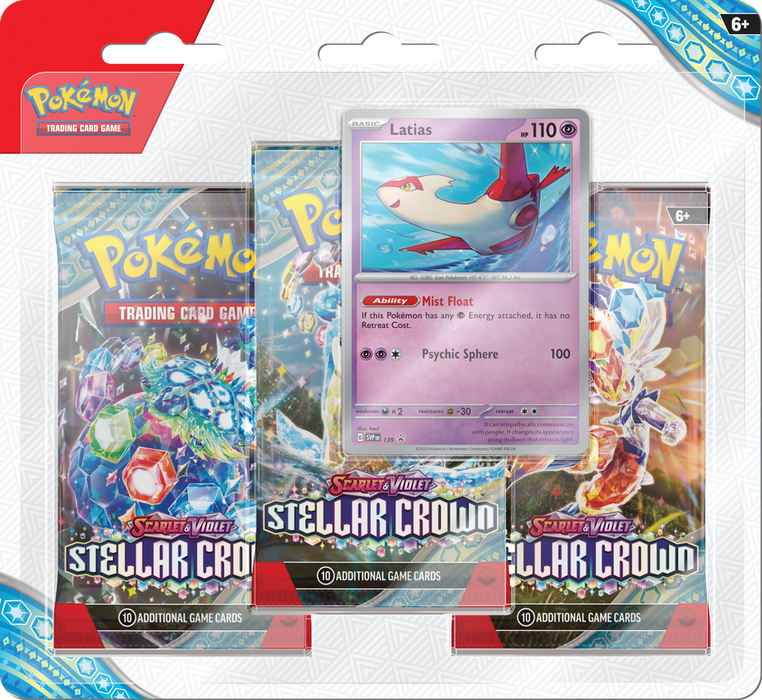 Pokemon SV7 Stellar Crown 3PK Blister Latias