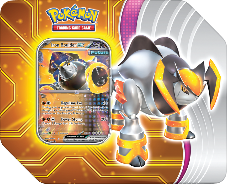 Pokemon Paradox Destinies Tin Iron Boulder EX