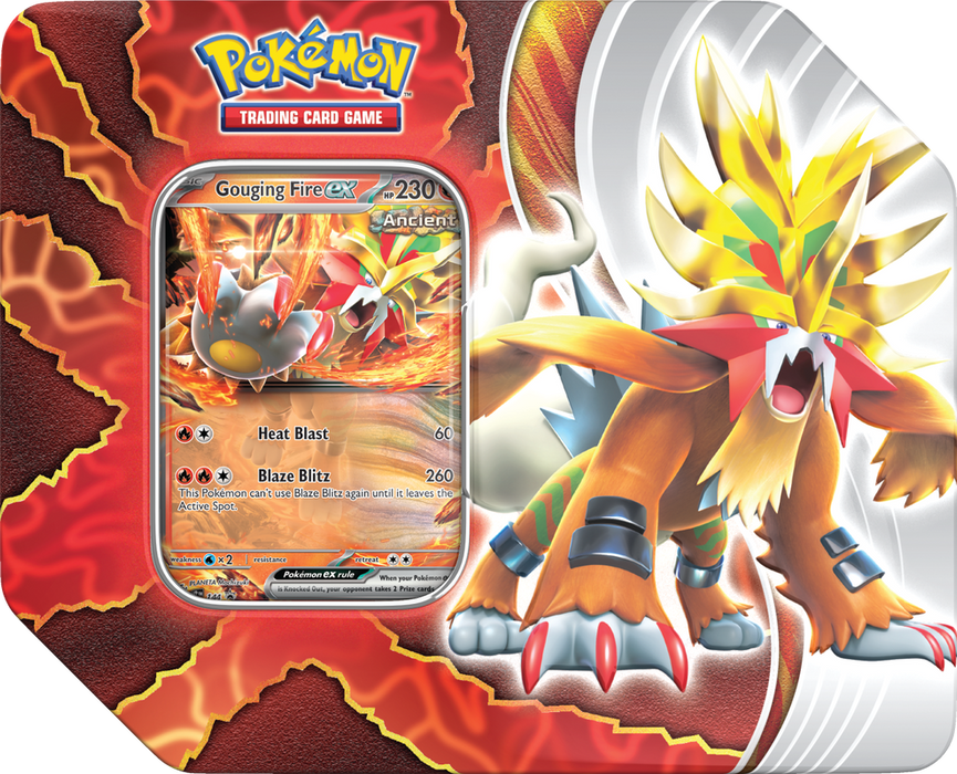 Pokemon Paradox Destinies Tin Gouging Fire EX