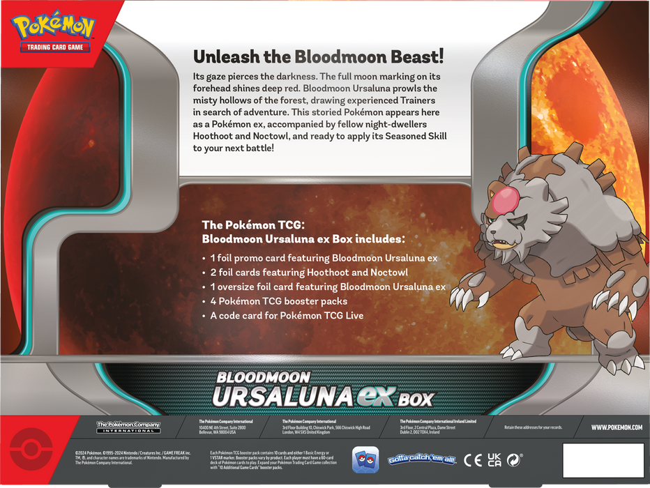 Pokemon Bloodmoon Ursaluna EX Box (2024-11-15)