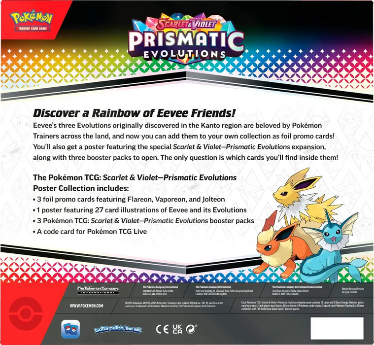 Pokemon SV8.5 Prismatic Evolutions Poster Collection (2025-01-17)