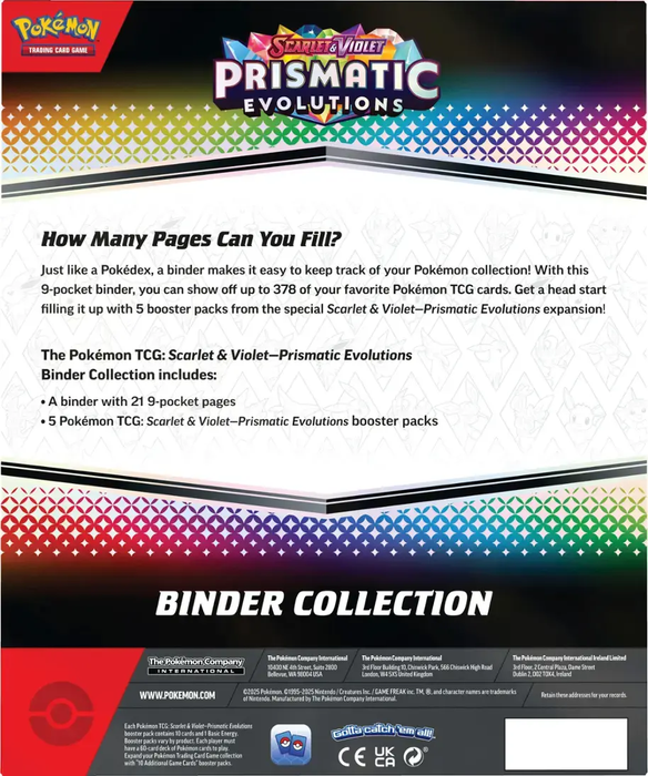 Pokemon SV8.5 Prismatic Evolutions Binder Collection (2025-01-17)