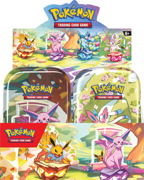 Pokemon SV8.5 Prismatic Evolutions Mini Tin Display (2025-02-07)