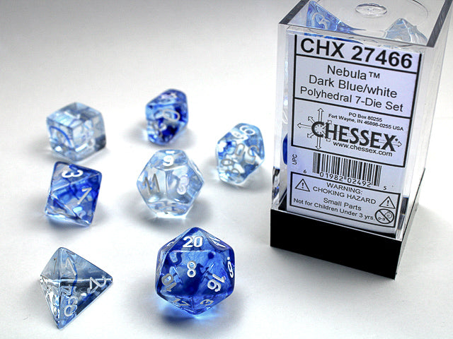 NEBULA 7-DIE SET DARK BLUE/WHITE