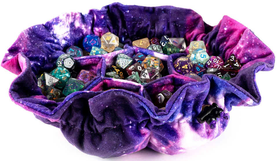 VELVET DICE BAG COMPARTMENT W/ POCKETS NEBULA