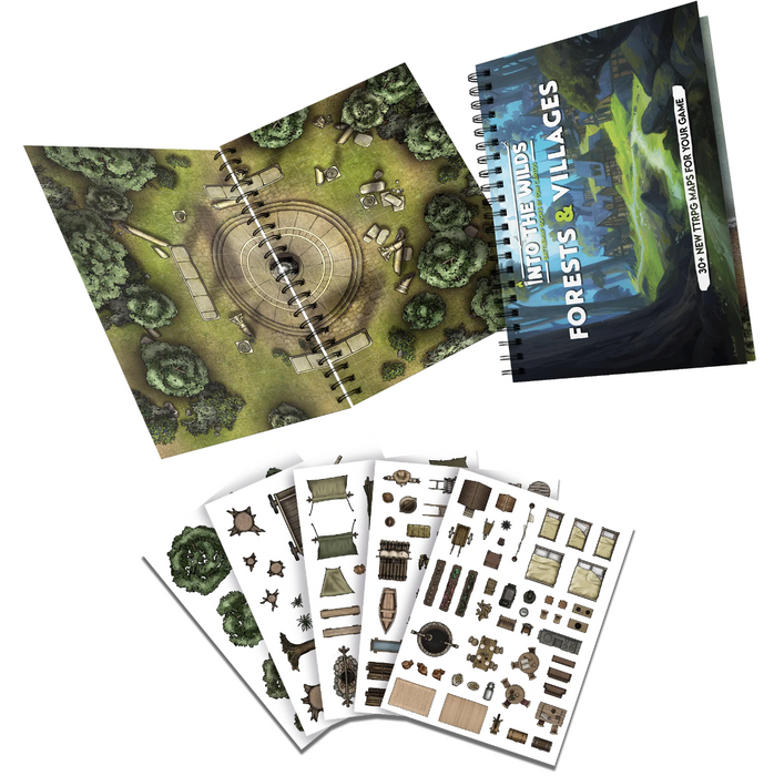 Into the Wilds Battlemap Books: Forests and Villages