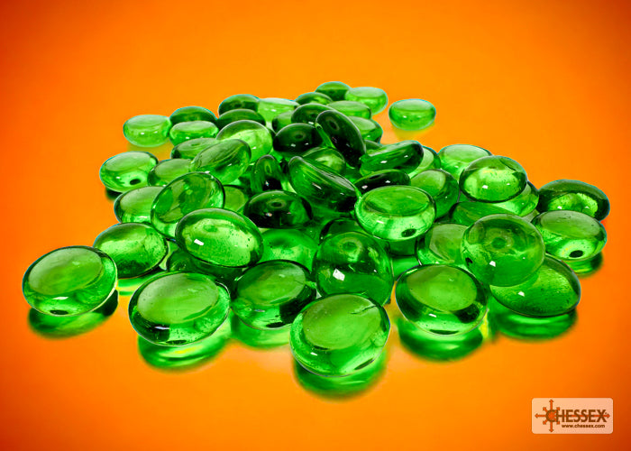 GLASS STONES TRANSLUCENT GREEN