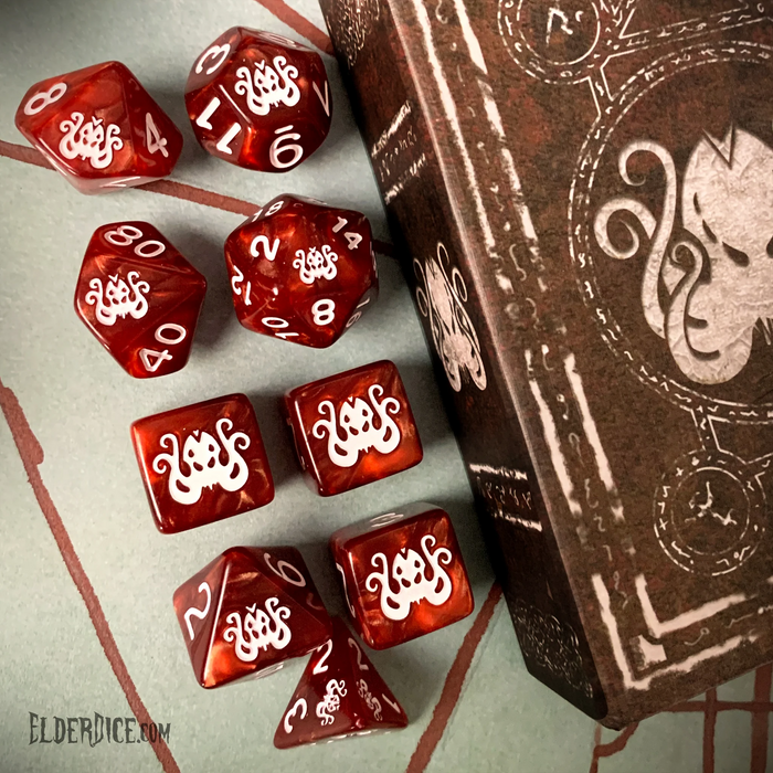 ELDER DICE BRAND OF CTHULHU BONE WHITE SET