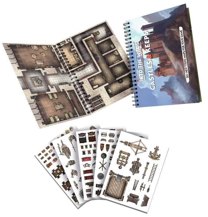 Into the Wilds Battlemap Books: Castles and Keeps