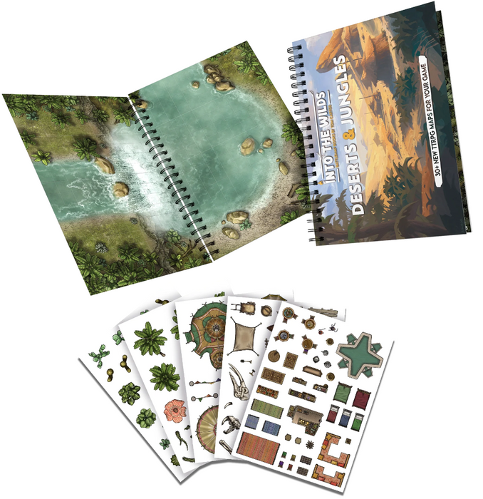 Into the Wilds Battlemap Books: Deserts and Jungles