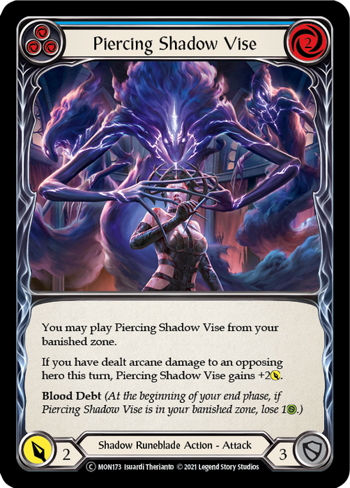 Piercing Shadow Vise (Blue) [U-MON173-RF] (Monarch Unlimited)  Unlimited Rainbow Foil