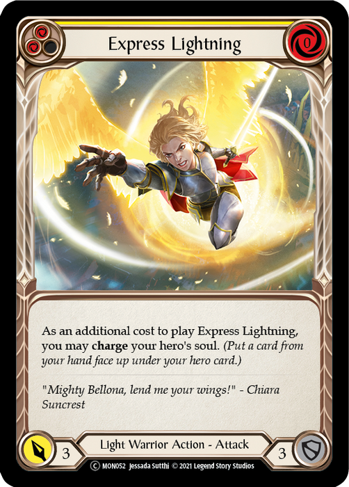 Express Lightning (Yellow) [U-MON052-RF] (Monarch Unlimited)  Unlimited Rainbow Foil