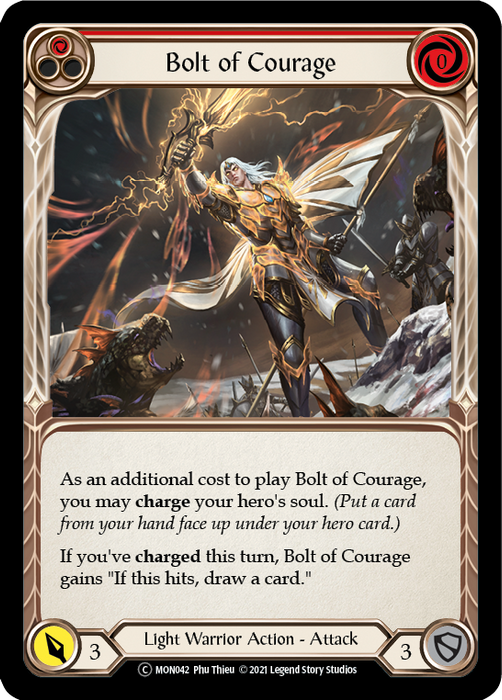 Bolt of Courage (Red) [U-MON042] (Monarch Unlimited)  Unlimited Normal