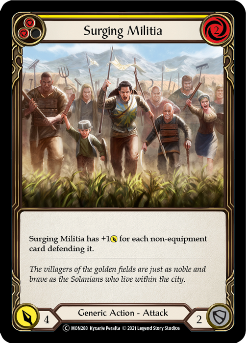 Surging Militia (Yellow) [U-MON288] (Monarch Unlimited)  Unlimited Normal