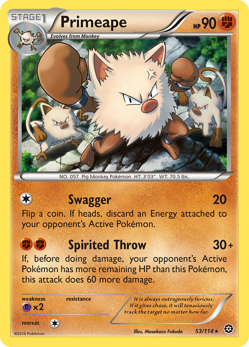 Primeape (53/114) [XY: Steam Siege]