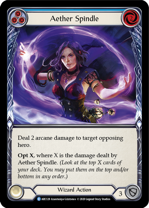 Aether Spindle (Blue) [U-ARC128] (Arcane Rising Unlimited)  Unlimited Rainbow Foil