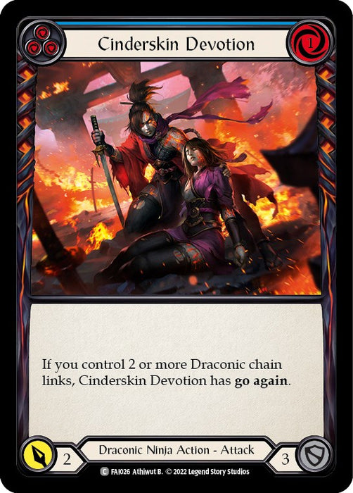 Cinderskin Devotion (Blue) [FAI026] (Uprising Fai Blitz Deck)