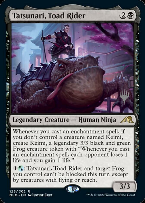 Tatsunari, Toad Rider (Promo Pack) [Kamigawa: Neon Dynasty Promos]