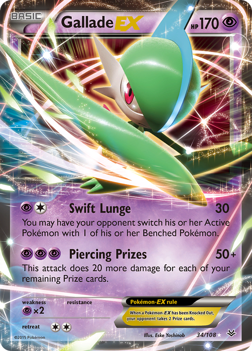 Gallade EX (34/108) [XY: Roaring Skies]