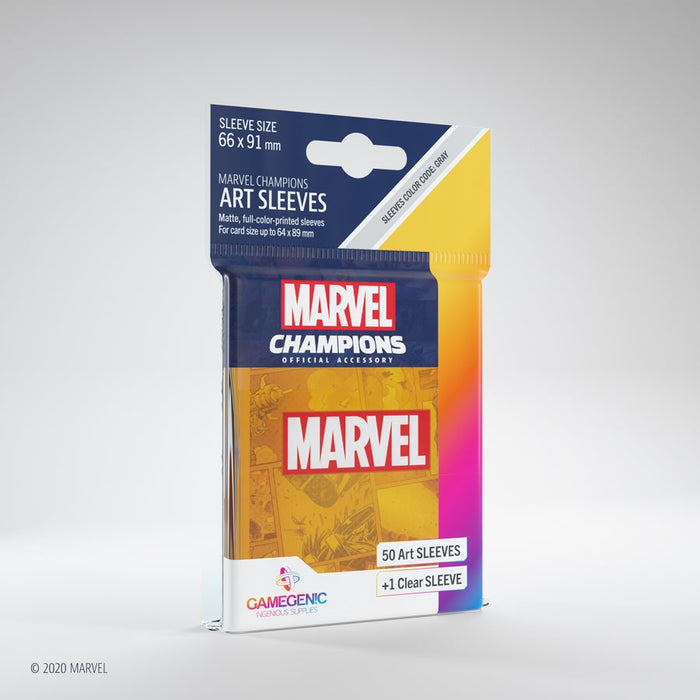 Sleeves: Marvel Champions Marvel Logo Orange (50)