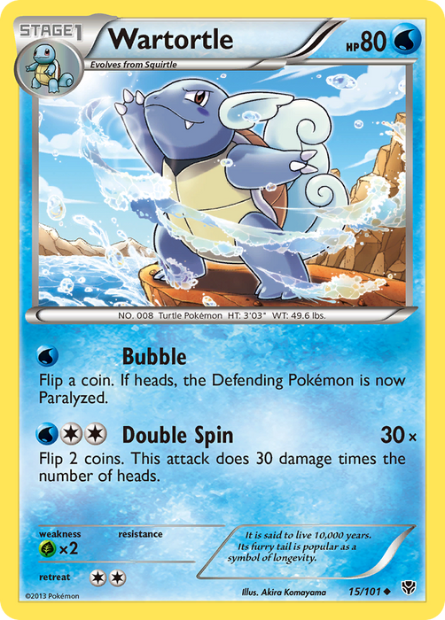 Wartortle (15/101) [Black & White: Plasma Blast]