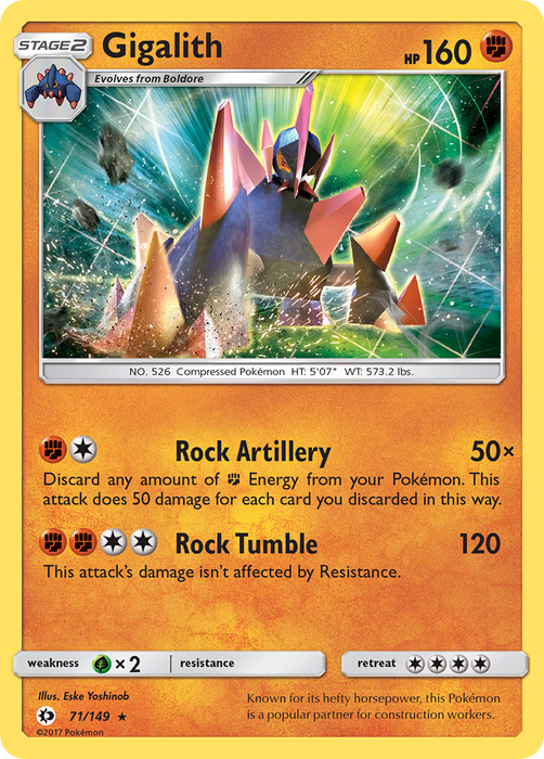 Gigalith (71/149) [Sun & Moon: Base Set]