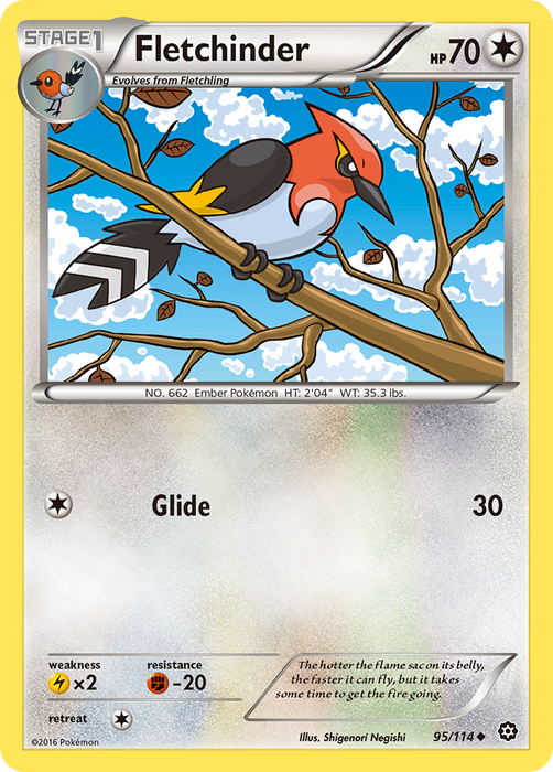 Fletchinder (95/114) [XY: Steam Siege]