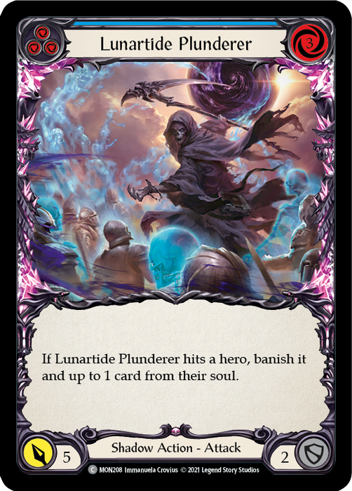 Lunartide Plunderer (Blue) [MON208] (Monarch)  1st Edition Normal