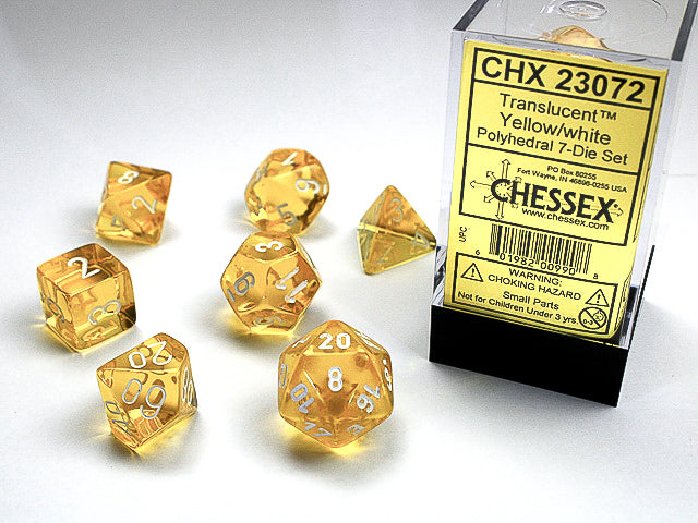 TRANSLUCENT 7-DIE SET YELLOW W/WHITE