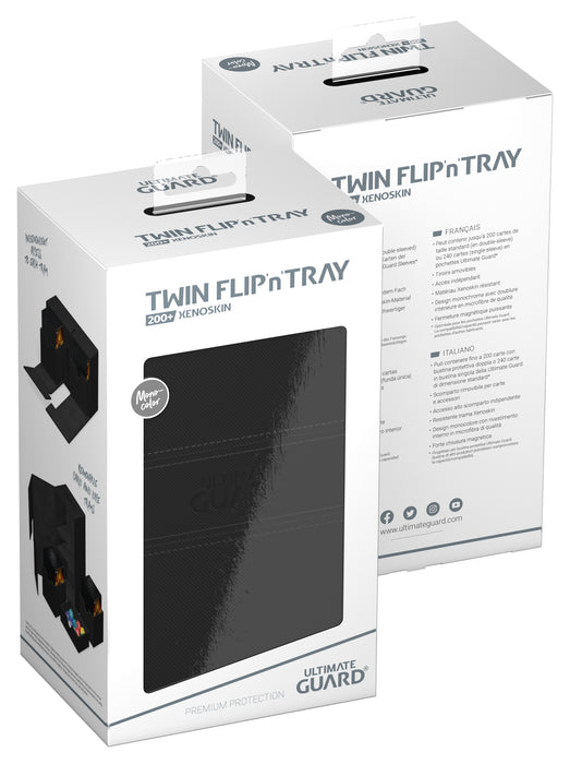 UG TWIN FLIP N TRAY DECK CASE MONOCOLOR BLACK 200+