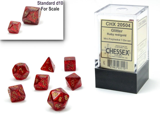 MINI GLITTER 7-DIE SET RUBY/GOLD