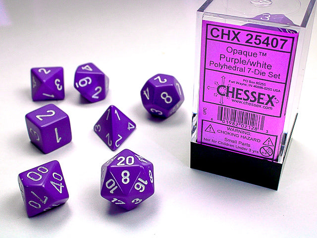 OPAQUE 7-DIE SET PURPLE/WHITE