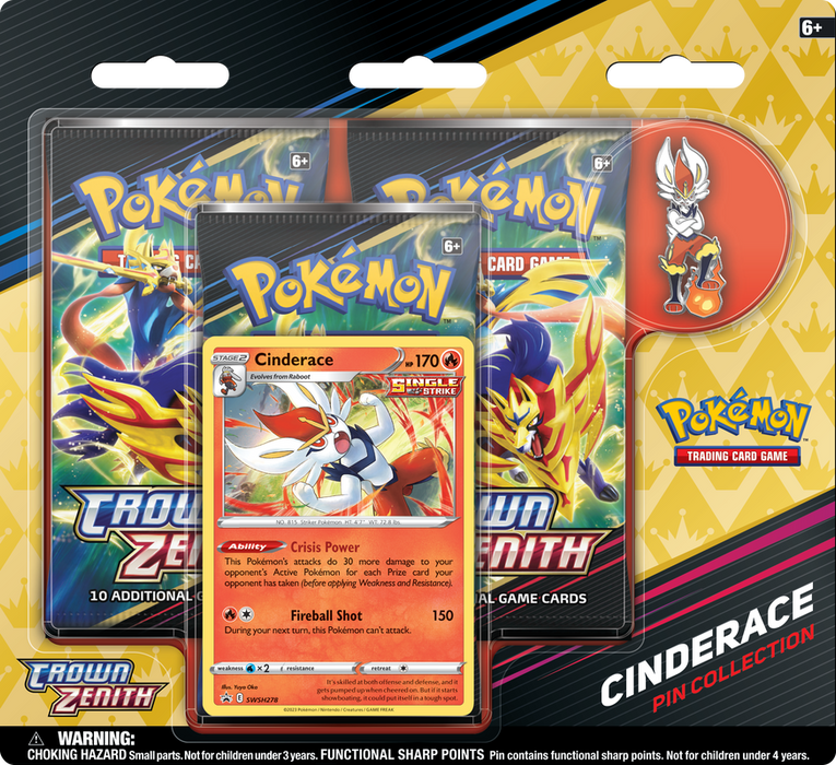 POKEMON SWSH12.5 CROWN ZENITH PIN COLLECTION CINDERACE