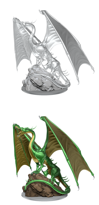 DND UNPAINTED MINIS WV17 YOUNG EMERALD DRAGON