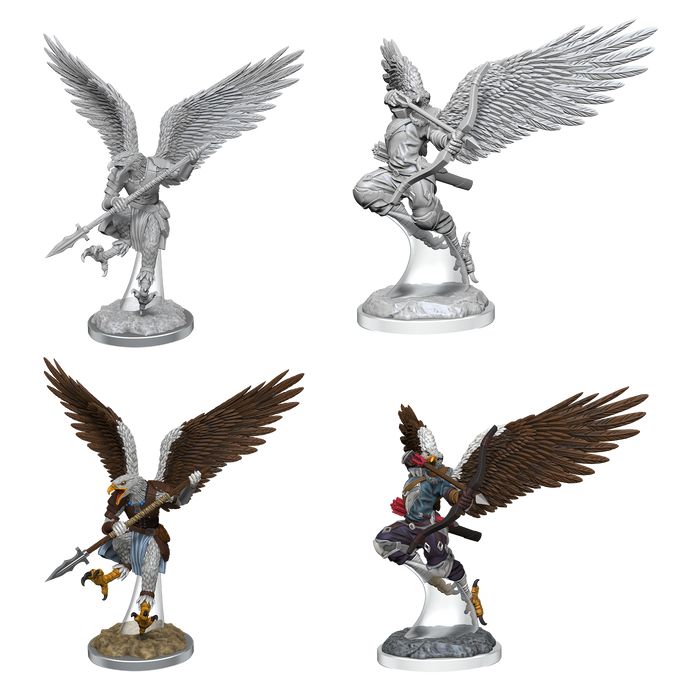 DND UNPAINTED MINIS WV17 AARAKOCRA FIGHTERS