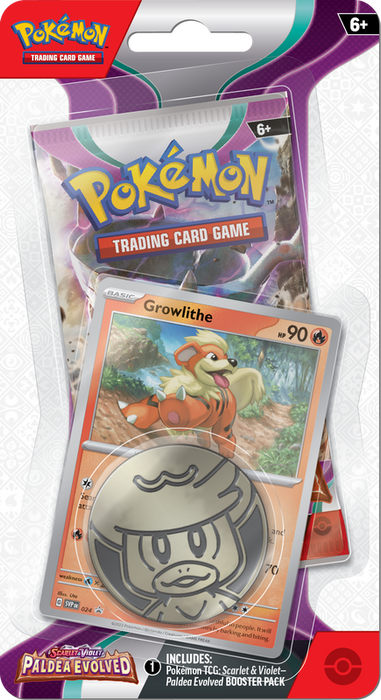 Pokemon SV2 Paldea Evolved Checklane Blister Growlithe