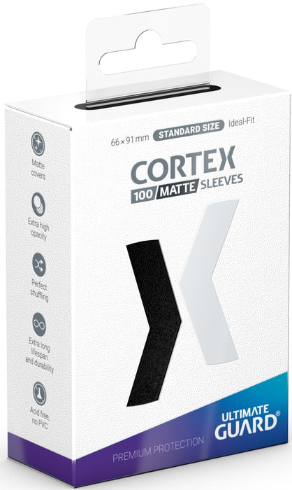 UG SLEEVES CORTEX STANDARD MATTE BLACK 100CT